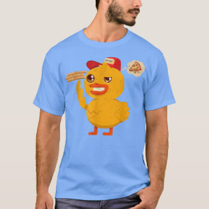 Kawaii Duck Cute Animal Pizza levert Funny Pizza T-shirt