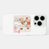 Kawaii Duck met aardbeienijs Case-Mate iPhone Case (Achterkant (horizontaal))