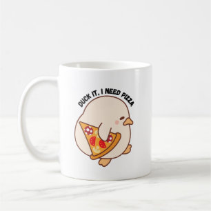Kawaii Duck Pizza Lover Koffiemok