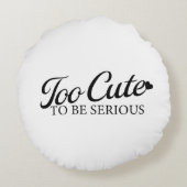 Kawaii Duck Tongue: "Te schattig om serieus te zij Rond Kussen (Achterkant)