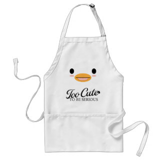 Kawaii Duck Tongue "Te schattig om serieus te zijn Standaard Schort