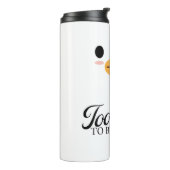 Kawaii Duck Tongue "Te schattig om serieus te zijn Thermosbeker (Gedraaid links)