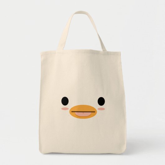Kawaii Duck Tongue "Te schattig om serieus te zijn Tote Bag (Voorkant)