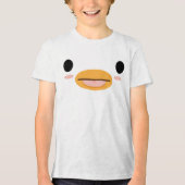 Kawaii Duck Tongue "Te schattig om serieus te zijn Tri-Blend Shirt (Voorkant)