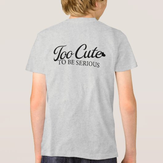 Kawaii Duck Tongue "Te schattig om serieus te zijn Tri-Blend Shirt (Achterkant)