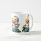 Kawaii Duckling Kissing the Blarney Stone Mok (Voorkant rechts)