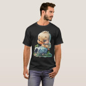 Kawaii Duckling Kissing the Blarney Stone T-shirt (Voorkant volledig)