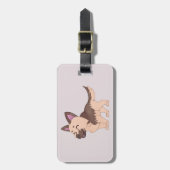 Kawaii Duitse Herdershond Bagagelabel (Voorkant verticaal)