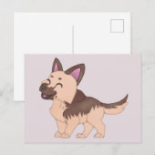 Kawaii Duitse herdershond Briefkaart (Voorkant / Achterkant)