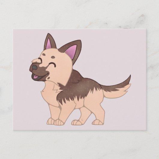 Kawaii Duitse herdershond Briefkaart (Voorkant)