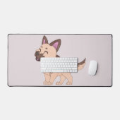 Kawaii Duitse herdershond Bureaumat (Keyboard & Muis)