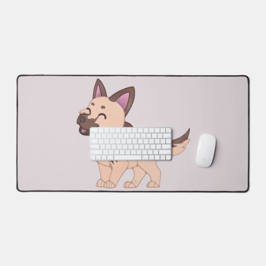 Kawaii Duitse herdershond Bureaumat (Keyboard & Muis)
