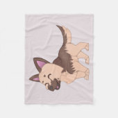 Kawaii Duitse herdershond Fleece Deken (Voorkant)
