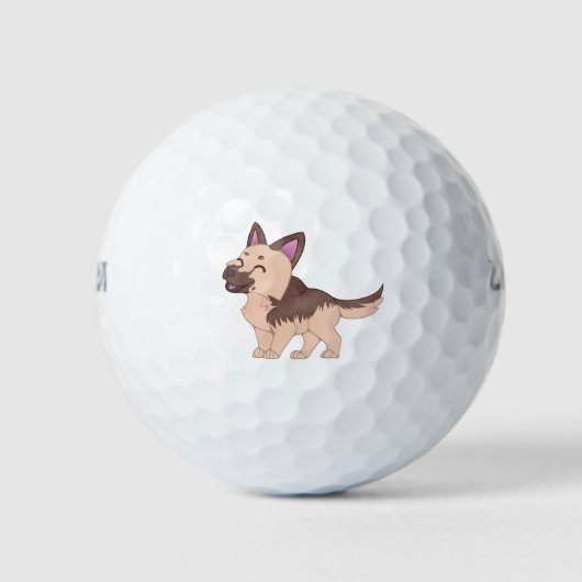 Kawaii Duitse herdershond Golfballen (Voorkant)