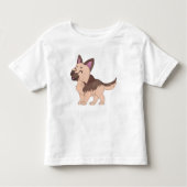 Kawaii Duitse herdershond Kinder Shirts (Voorkant)