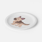 Kawaii Duitse herdershond Papieren Bordje (Gekanteld)