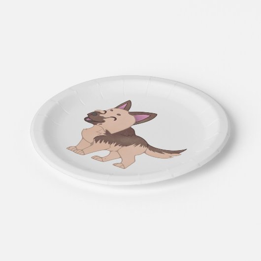 Kawaii Duitse herdershond Papieren Bordje (Gekanteld)