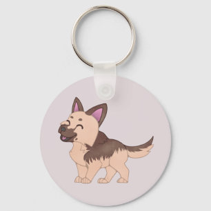 Kawaii Duitse Herdershond Sleutelhanger