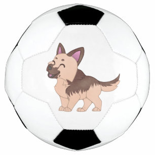 Kawaii Duitse herdershond Voetbal