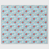 Kawaii Dumpling Apple Food Pattern Frame Cadeaupapier (Vlak)