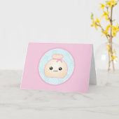 Kawaii Dumpling Birthday Card Kaart (Gele Bloem)