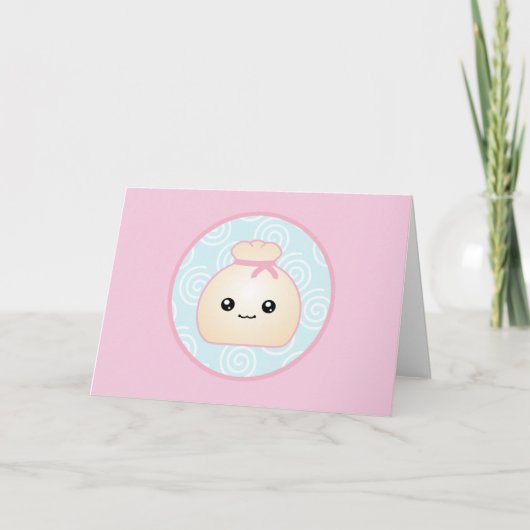 Kawaii Dumpling Birthday Card Kaart (Voorkant)