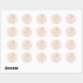 Kawaii Dumpling Blush Roze Bloemen Baby Meisje Dou Ronde Sticker (Vel)