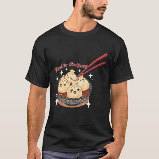 Kawaii Dumplings Nieuwjaar T-shirt (Voorkant)