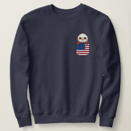 Kawaii Eagle Amerikaanse vlag zak Trui