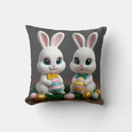 Kawaii Easter Bunny – Schattige Big-Eyed Bunny Des Kussen