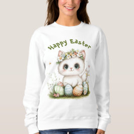 Kawaii Easter Cat Sweatshirt – Schattige Kat Pasen