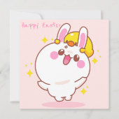 Kawaii Easter Feestdagenkaart (Voorkant)
