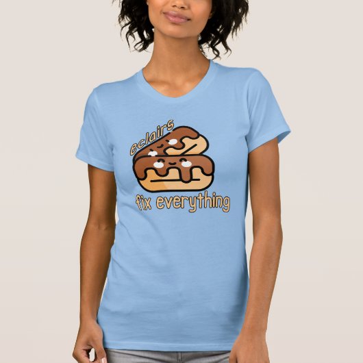 Kawaii Eclairs repareren alles T-shirt (Voorkant)