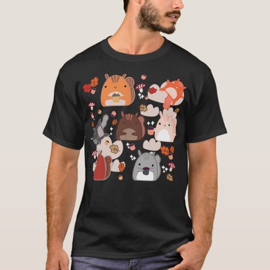 Kawaii Eekhoorns T-shirt (Voorkant)