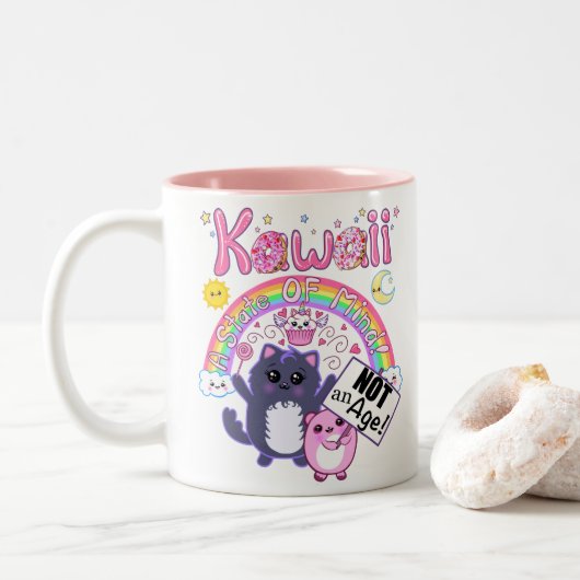 Kawaii: Een staat van geest, geen leeftijd! Mok Ka (Met donut)