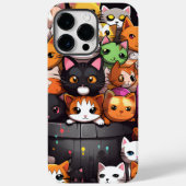 Kawaii een veel katten graffiti Case-Mate iPhone case (Achterkant)