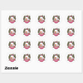 Kawaii eend eten ramen ronde sticker (Vel)