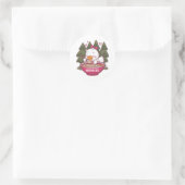 Kawaii eend eten ramen ronde sticker (Tas)