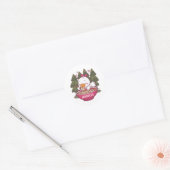 Kawaii eend eten ramen ronde sticker (Envelop)