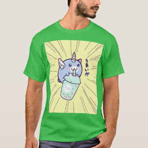 Kawaii Eenhoorn Boba Tea T-shirt