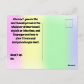 Kawaii Eenhoorn Purikura Stijl  Briefkaart (Achterkant)