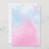 Kawaii Eenhoorn Regenboog Roze Blauw Verjaardag Kaart (Achterkant)