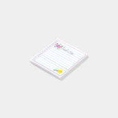Kawaii eenhoorn & regenboog vallende ster 3"x"3 post-it® notes (Schuin)
