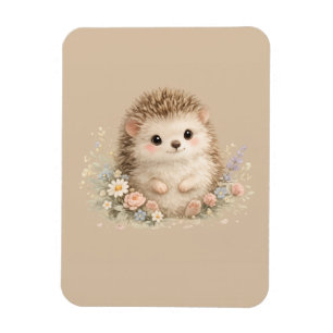 Kawaii Egeltje Cottagecore Bloemenschenking Magneet