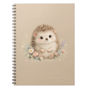 Kawaii Egeltje Cottagecore Bloemenschenking Notitieboek