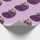 Kawaii eggplant cadeaupapier (Hoek)