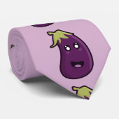 Kawaii eggplant stropdas (Opgerold)