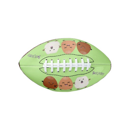 Kawaii eggs funny cartoon american football (Voorkant)