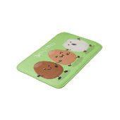 Kawaii eggs funny cartoon badmat (Gekanteld)