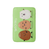 Kawaii eggs funny cartoon badmat (Voorkant Verticaal)